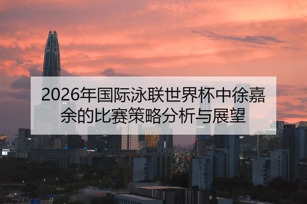 2026年国际泳联世界杯中徐嘉余的比赛策略分析与展望